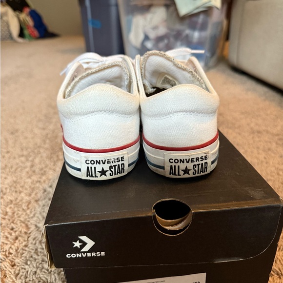 Converse women’s White and Red Sneakers - Picture 6 of 8